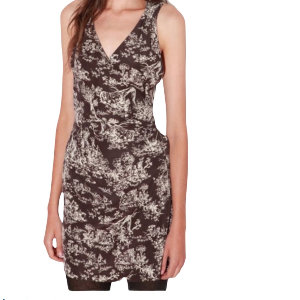 UO Flat black by pegleg NYC scenery wrap dress